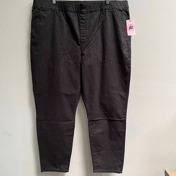 Juicy Couture Women's Beverly Skinny Pants Black Diamond Print Size 22W NWT - Picture 3 of 6